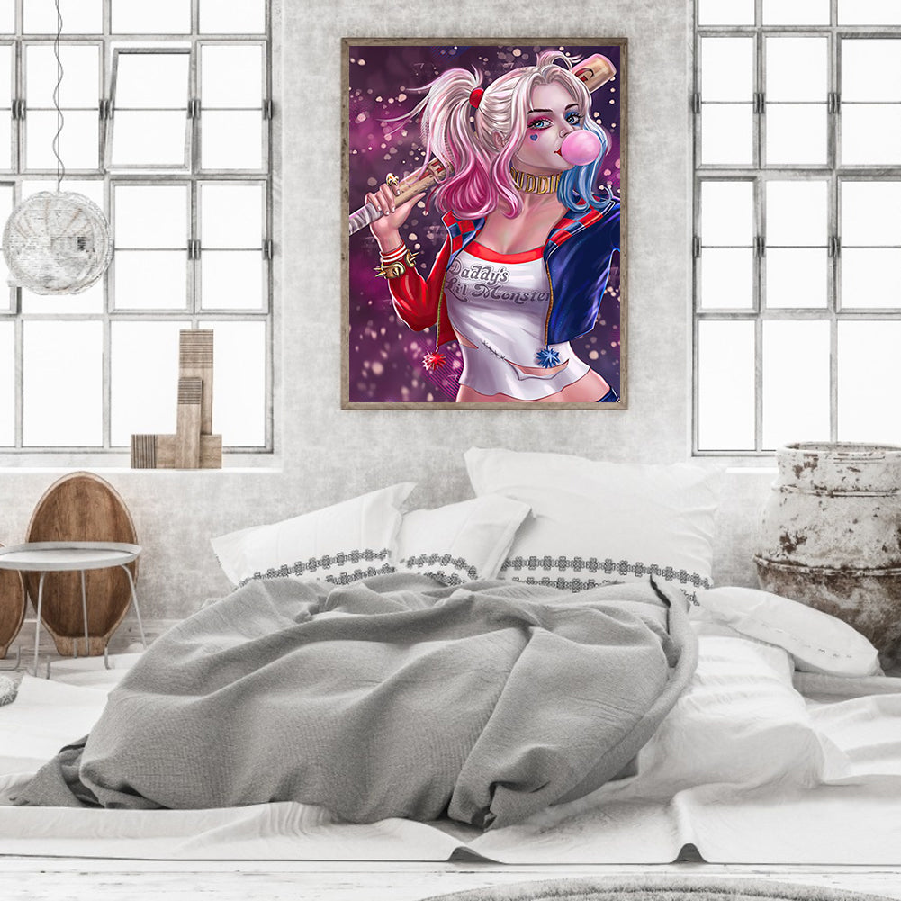Harley Quinn - Full Round Drill Diamond Painting 30*40CM