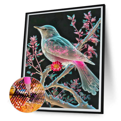 Bird On Dreamy Branch - Full Round Drill Diamond Painting 30*40CM