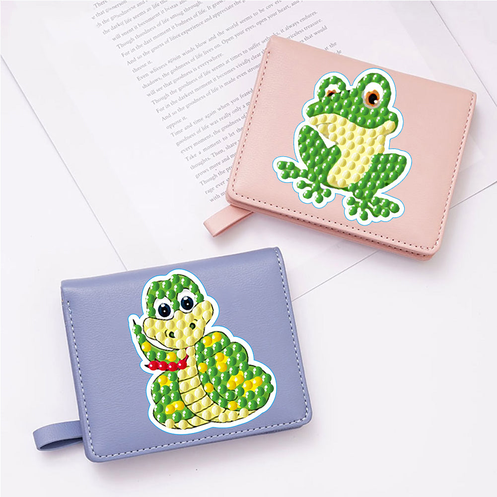 2pcs Dot Drill Sticker Cartoon Pattern DIY Art Craft for Kids Adult Gift Rewards