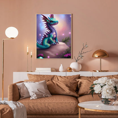 Cartoon Pterosaur - Full Round Drill Diamond Painting 30*40CM