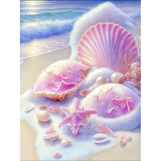 Beach Sea Shells - Full Round Drill Diamond Painting 40*50CM