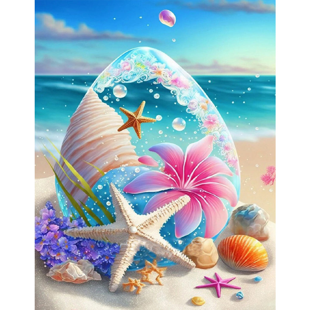 Beach Sea Shells - Full Round Drill Diamond Painting 40*50CM