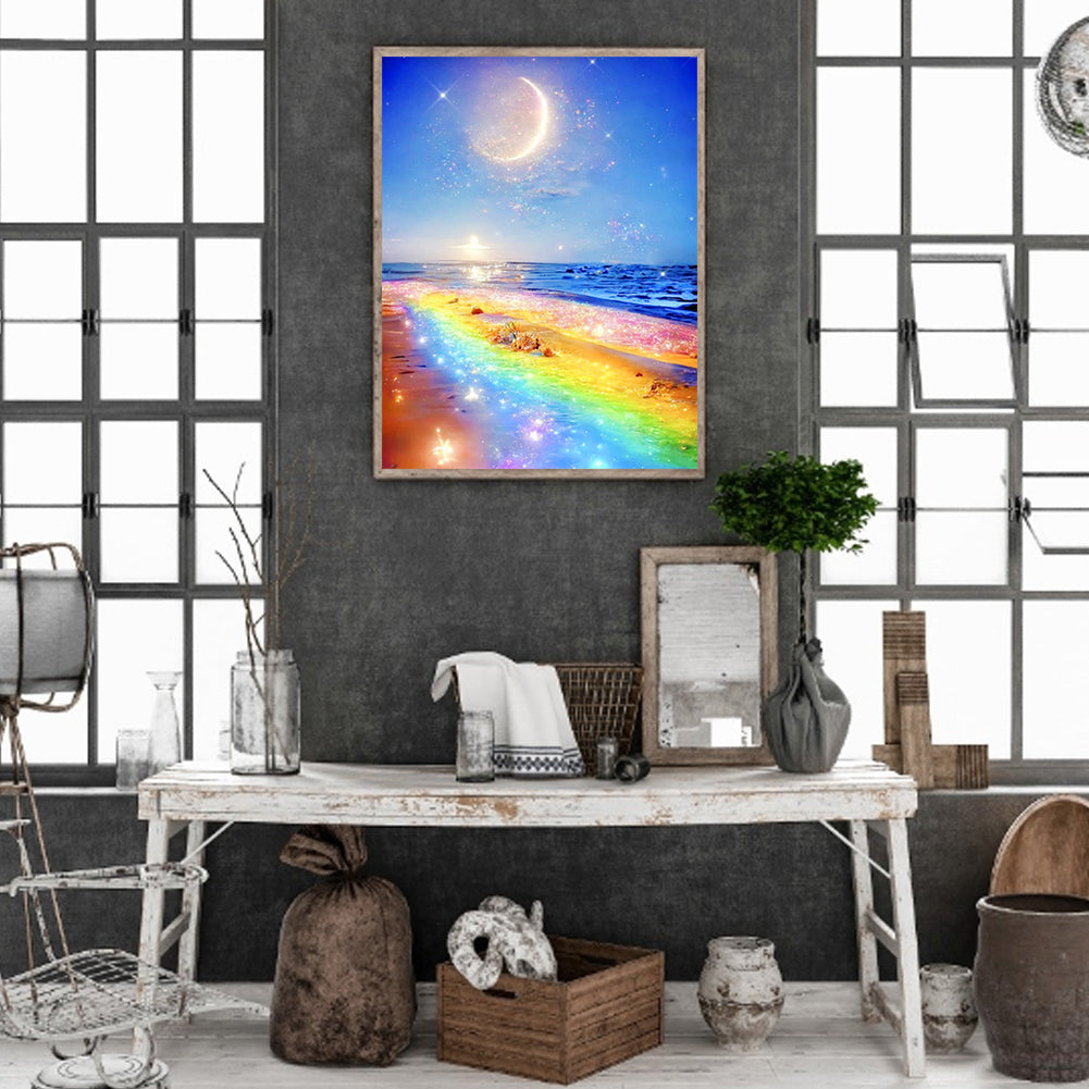 Rainbow Beach - Full Round Drill Diamond Painting 30*40CM