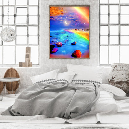 Rainbow Beach - Full Round Drill Diamond Painting 30*40CM