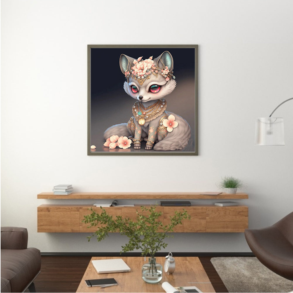 Little Fox - Full Round Drill Diamond Painting 30*30CM