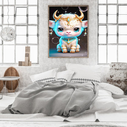 12 Zodiac Ox - Full Round Drill Diamond Painting 30*40CM