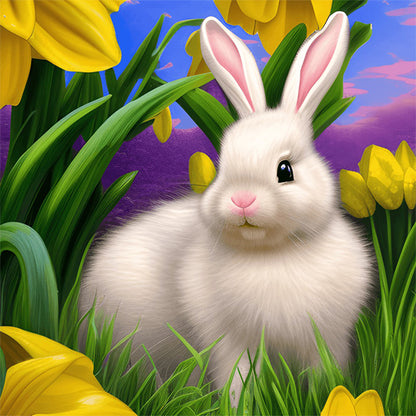 Easter Bunny - Full Round Drill Diamond Painting 30*30CM