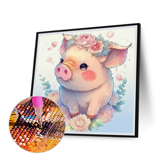 Piggy - Full Round Drill Diamond Painting 30*30CM