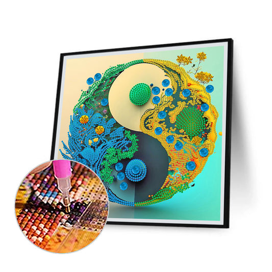 Yin Yang Landscape - Special Shaped Drill Diamond Painting 30*30CM