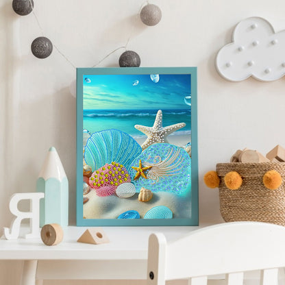 Dreamy Seaside Beach Shells - Special Shaped Drill Diamond Painting30*40CM