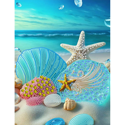 Dreamy Seaside Beach Shells - Special Shaped Drill Diamond Painting30*40CM