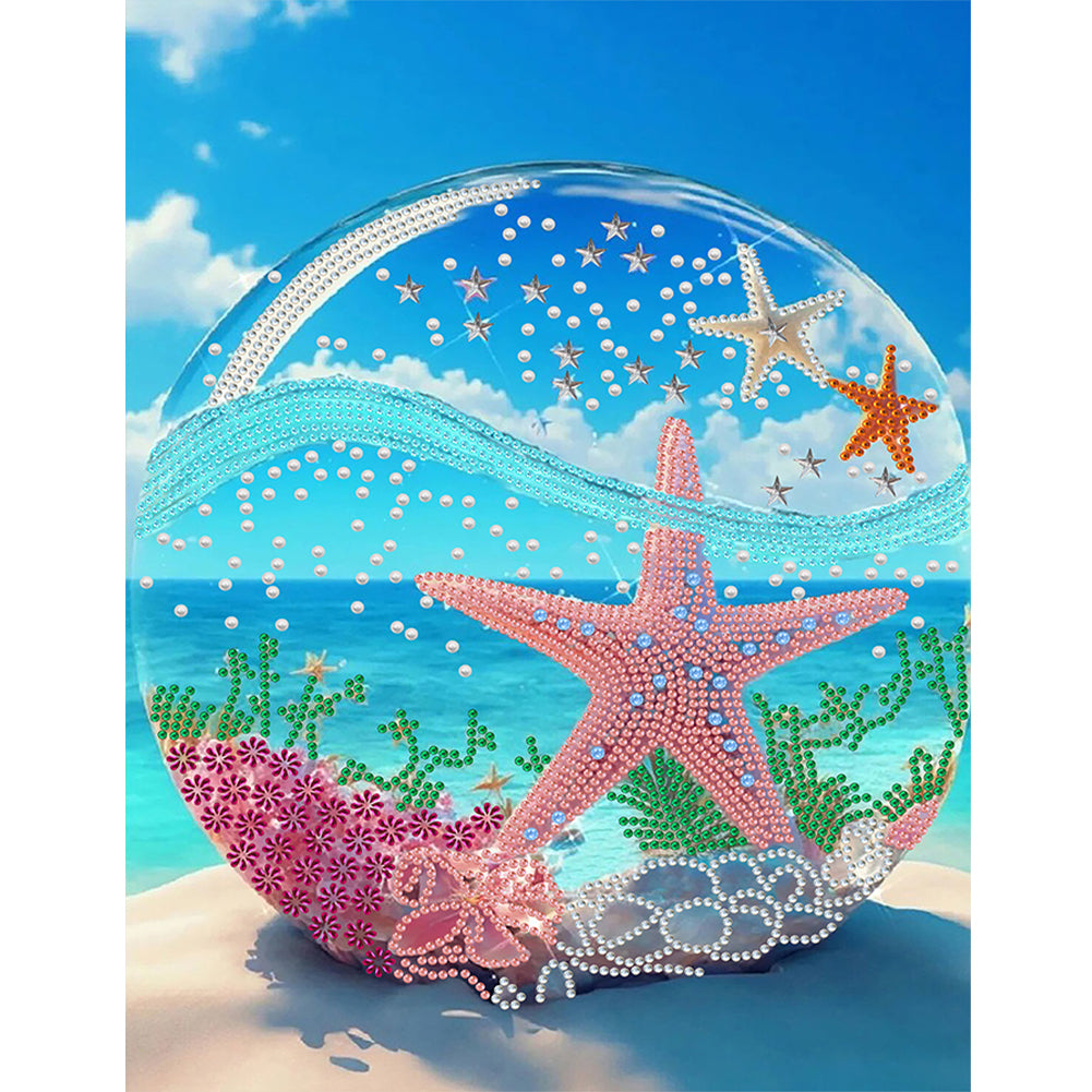 Dreamy Seaside Beach Shells - Special Shaped Drill Diamond Painting30*40CM