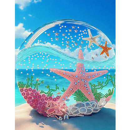 Dreamy Seaside Beach Shells - Special Shaped Drill Diamond Painting30*40CM