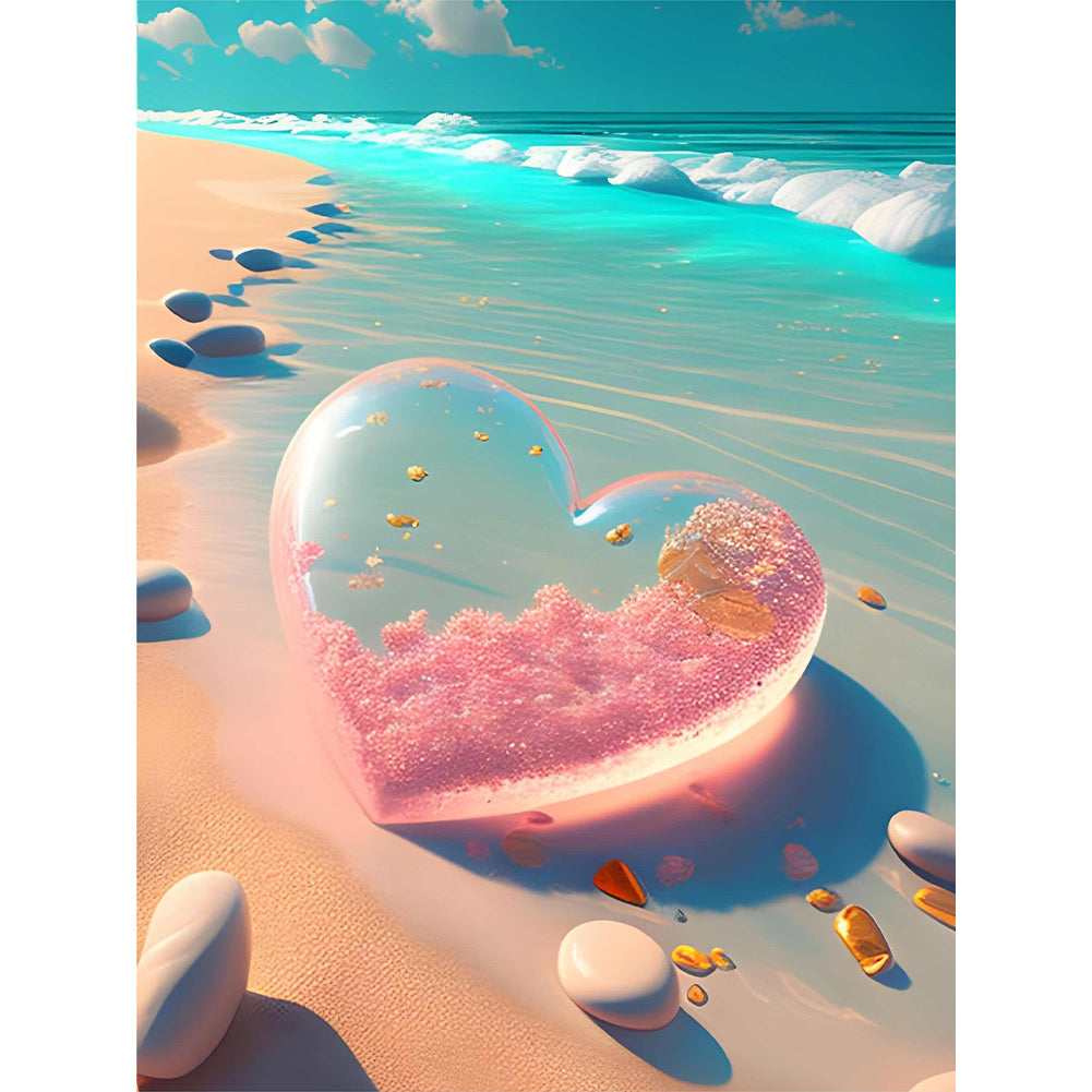 Beach Love - Full Round Drill Diamond Painting 30*40CM