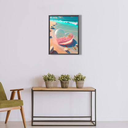 Beach Love - Full Round Drill Diamond Painting 30*40CM