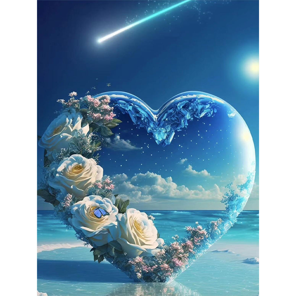 Beach Love - Full Round Drill Diamond Painting 30*40CM