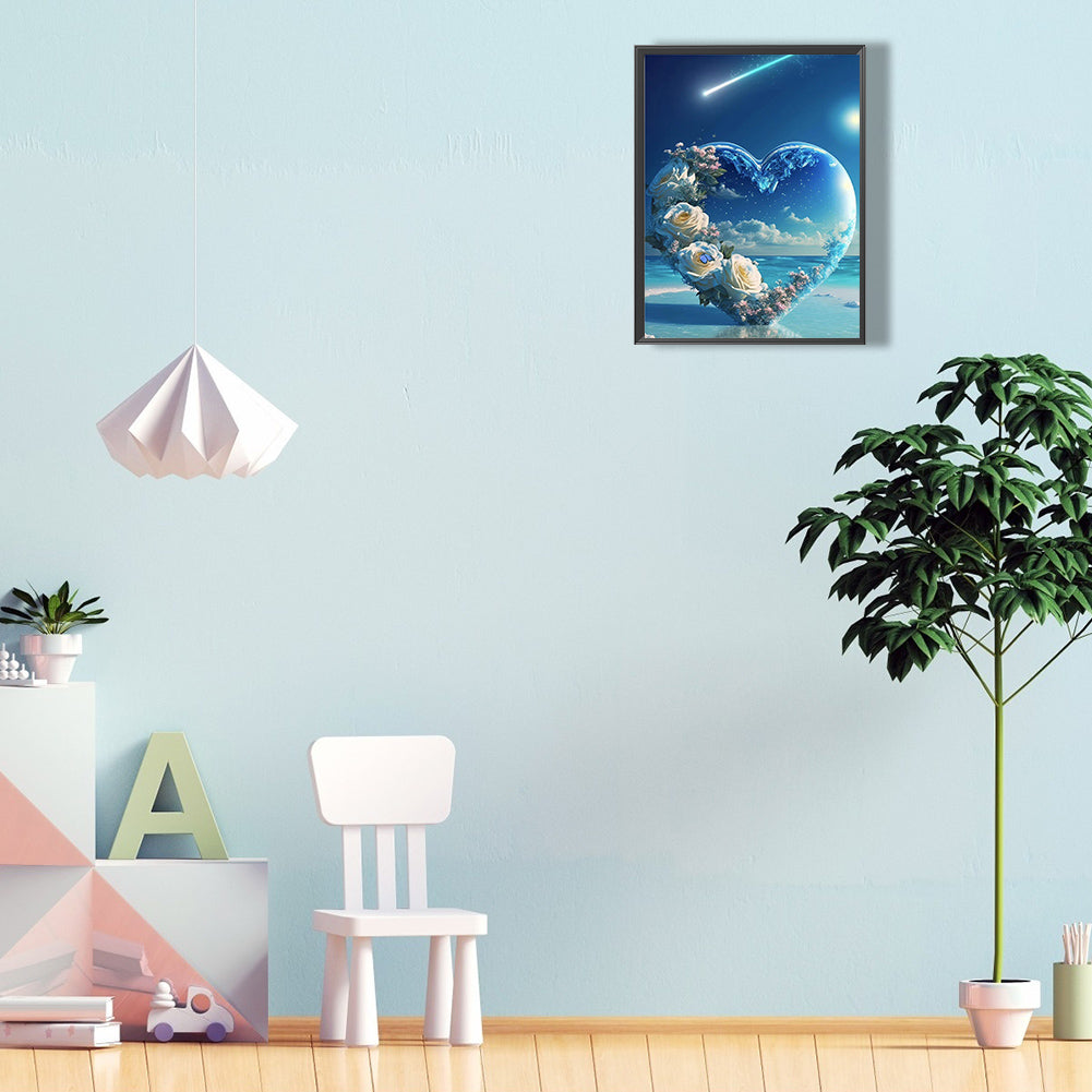 Beach Love - Full Round Drill Diamond Painting 30*40CM