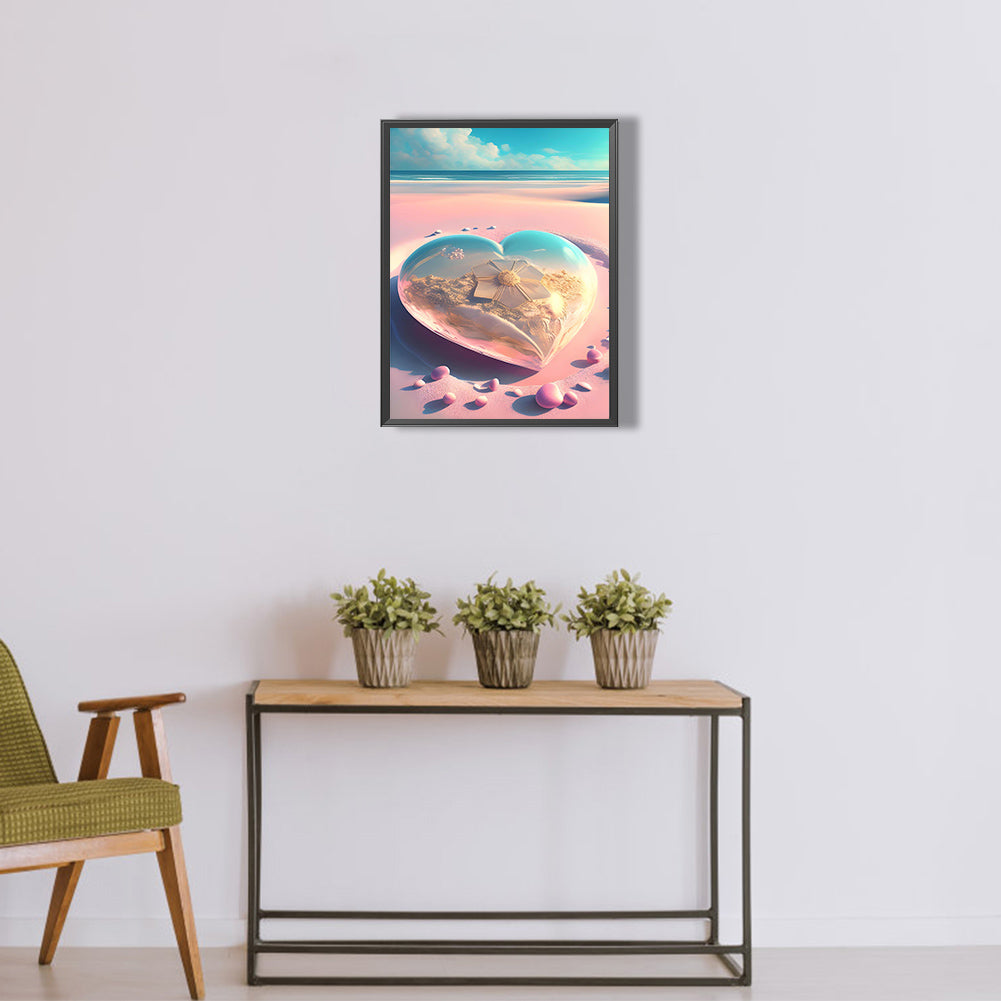 Beach Love - Full Round Drill Diamond Painting 30*40CM