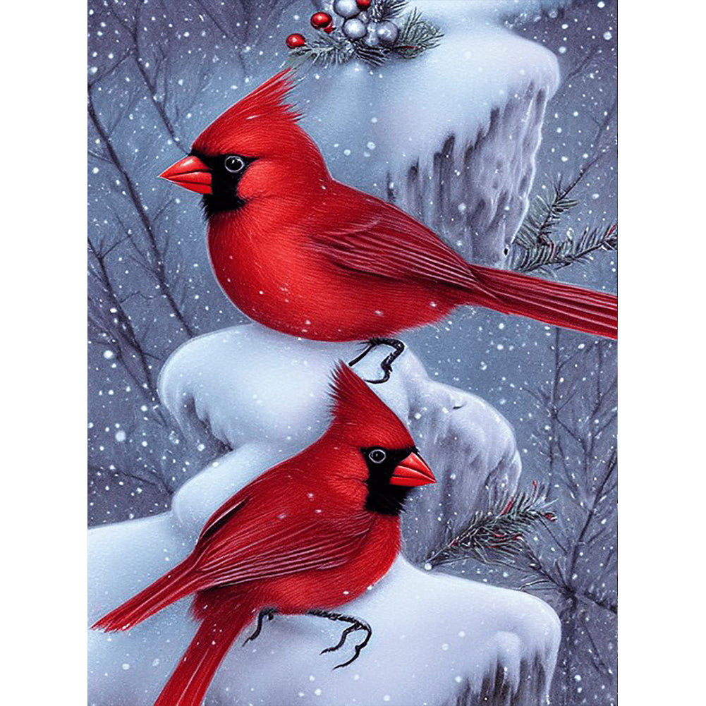 Cardinal Bird - Full Square Drill Diamond Painting 30*40CM