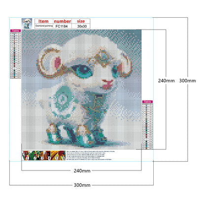 Zodiac Sheep - Full Square Drill Diamond Painting 30*30CM