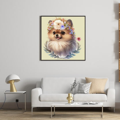 Lei Puppy - Full Round Drill Diamond Painting 30*30CM