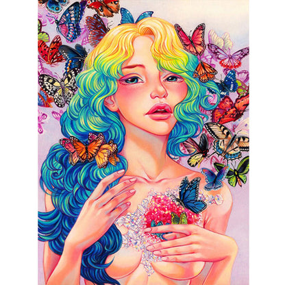 Girly Crystal Heart - Full Round Drill Diamond Painting 30*40CM