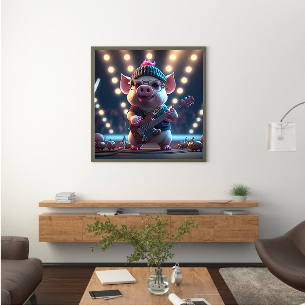 Rock Pig - Full Round Drill Diamond Painting 30*30CM