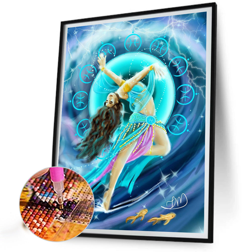 Pisces Totem - Full Round Drill Diamond Painting 30*40CM