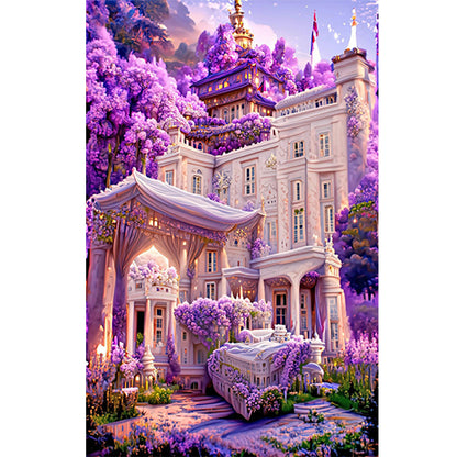 Lavender Palace - Full Round Drill Diamond Painting 45*70CM