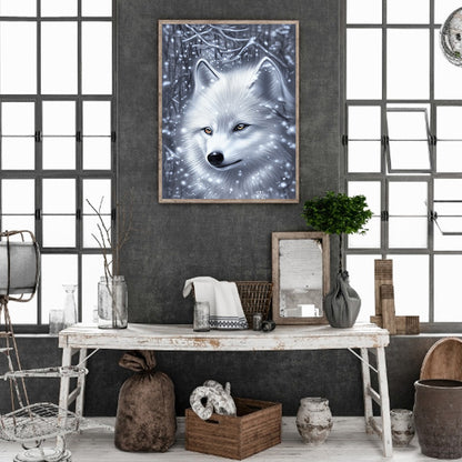 Arctic Wolf - Full Round Drill Diamond Painting 30*40CM
