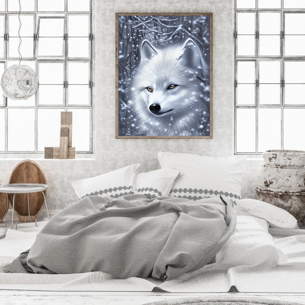 Arctic Wolf - Full Round Drill Diamond Painting 30*40CM
