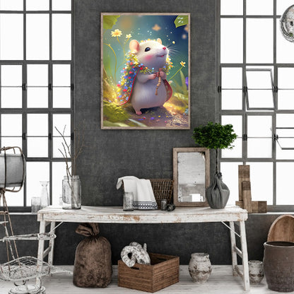 Chinese Zodiac Rat - Full Round Drill Diamond Painting 30*40CM