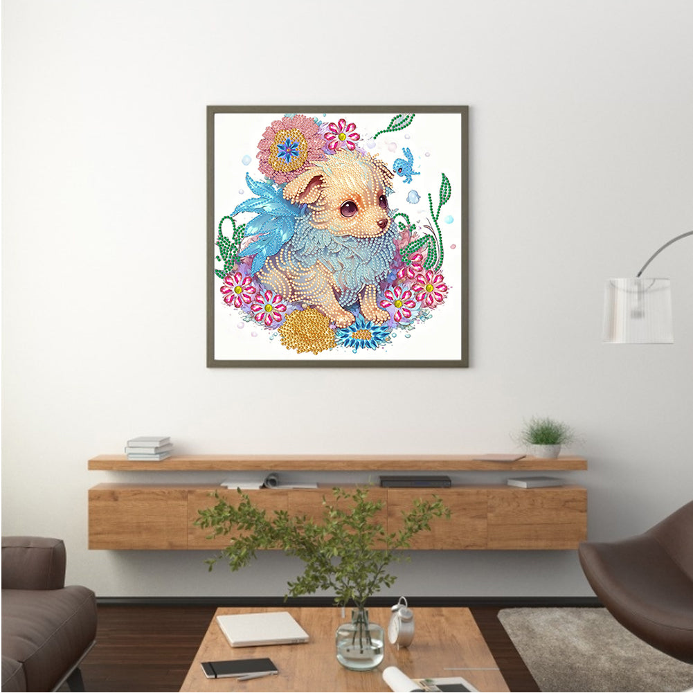 Comic Version Zodiac Dog - Special Shaped Drill Diamond Painting 30*30CM