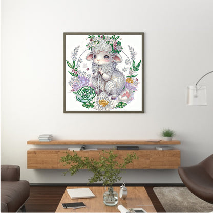 Comic Version Of The Zodiac Sheep - Special Shaped Drill Diamond Painting 30*30CM