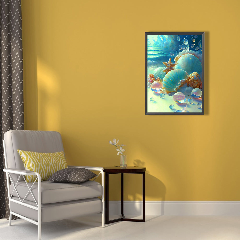 Seaside Pearl Shell - Full Round Drill Diamond Painting 40*50CM