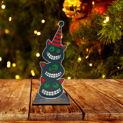 DIY Crystal Diamond Ornament Art Crafts Wooden Cartoon Home Decoration Kids Gift