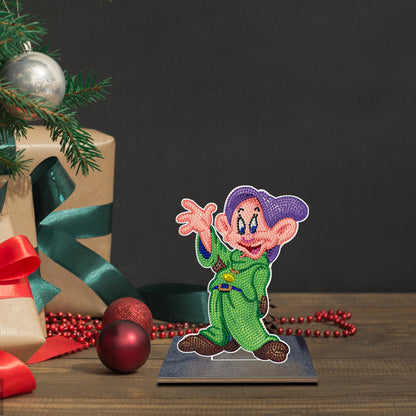 DIY Crystal Diamond Ornament Art Crafts Wooden Cartoon Home Decoration Kids Gift