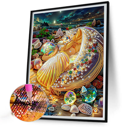 Dream Shell - Special Shaped Drill Diamond Painting 30*40CM