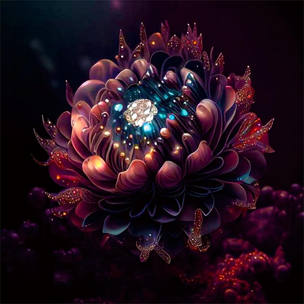 Crystal Flower - Full Round Drill Diamond Painting 30*30CM