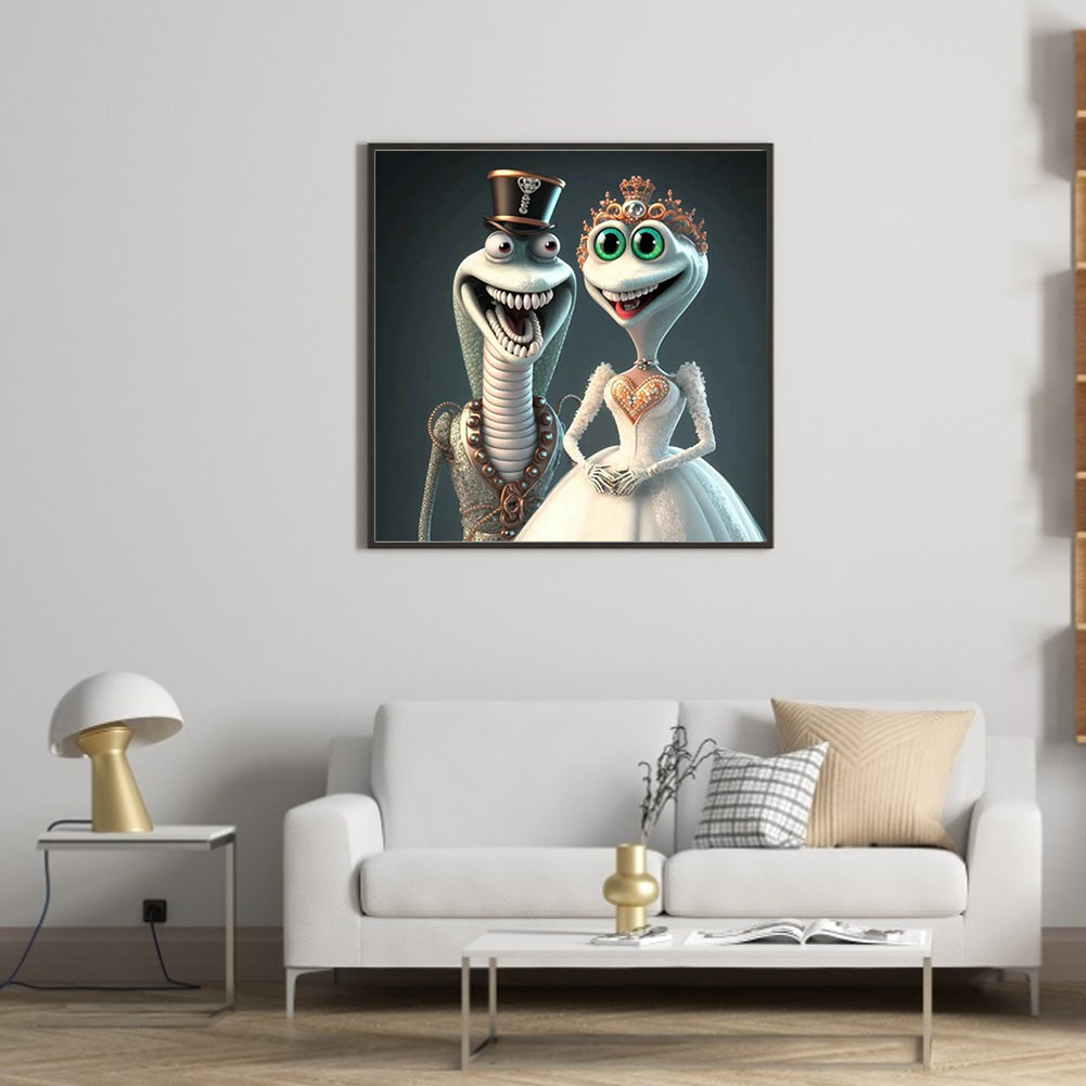 Wedding Animal - Snake - Full Round Drill Diamond Painting 30*30CM