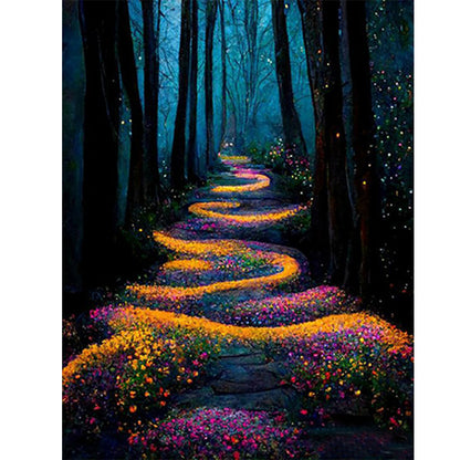 Woods Path - Full Round Drill Diamond Painting 30*40CM