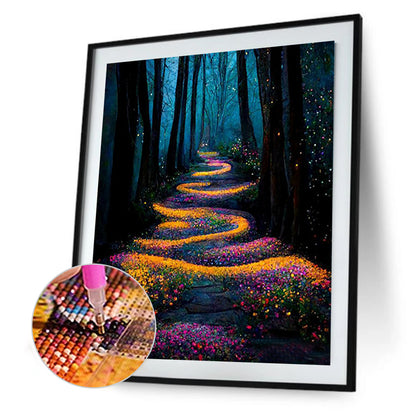 Woods Path - Full Round Drill Diamond Painting 30*40CM