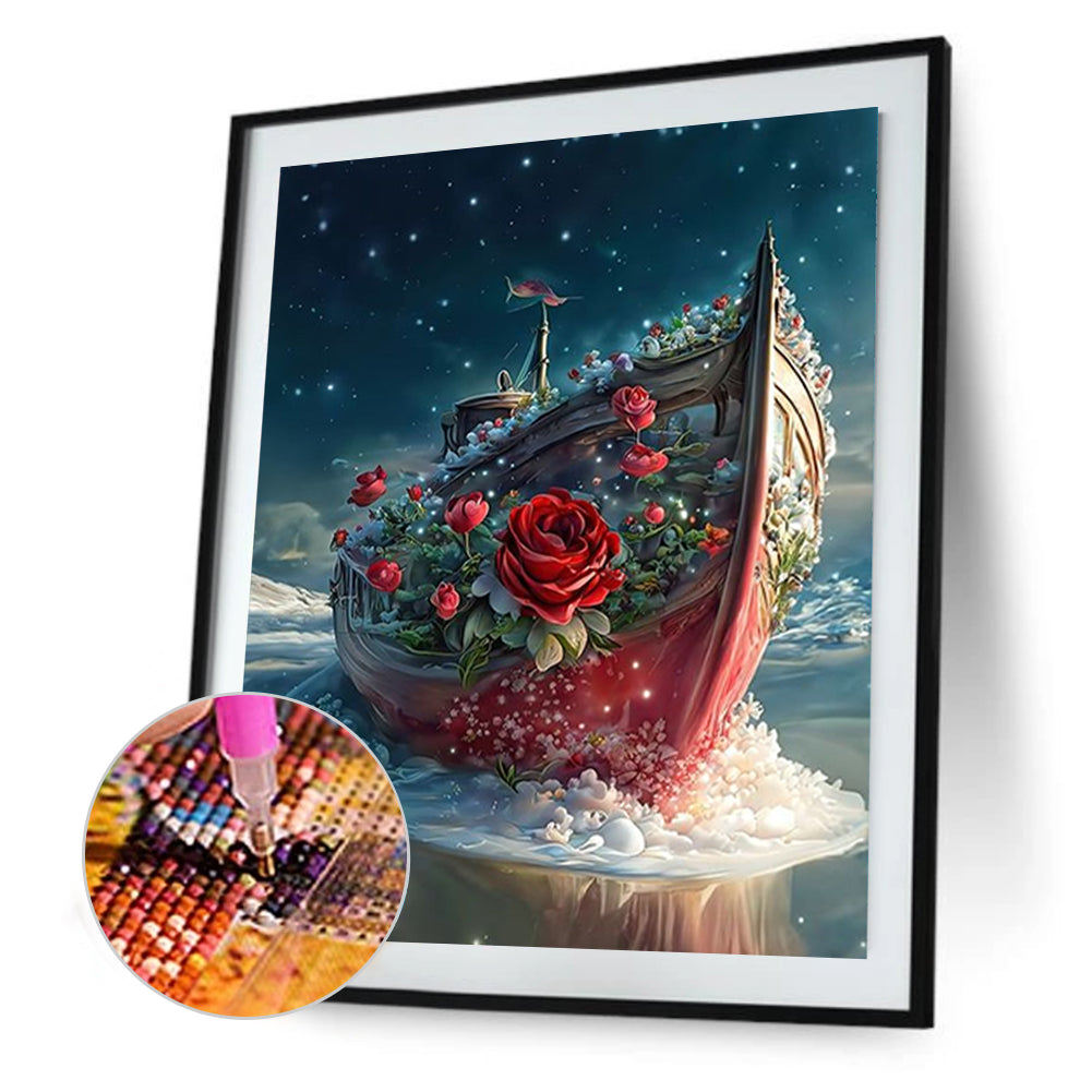 Dream Moon Ferry - Full Round Drill Diamond Painting 30*40CM