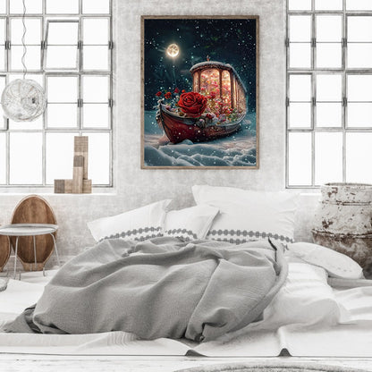 Dream Moon Ferry - Full Round Drill Diamond Painting 30*40CM