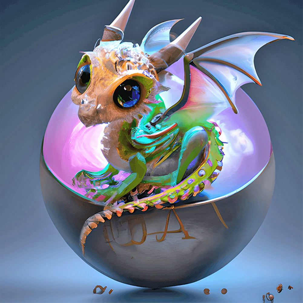 Guardian Planet Little Pterosaur - Full Round Drill Diamond Painting 30*30CM