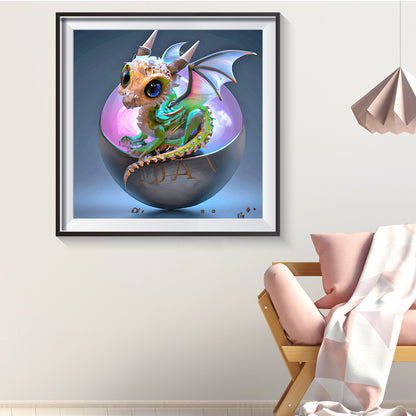 Guardian Planet Little Pterosaur - Full Round Drill Diamond Painting 30*30CM