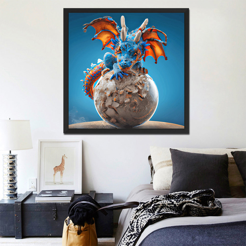 Guardian Planet Little Pterosaur - Full Round Drill Diamond Painting 30*30CM