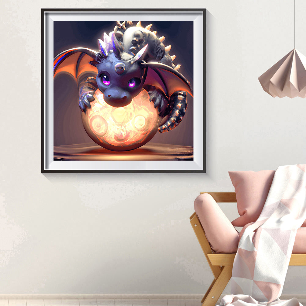 Guardian Planet Little Pterosaur - Full Round Drill Diamond Painting 30*30CM