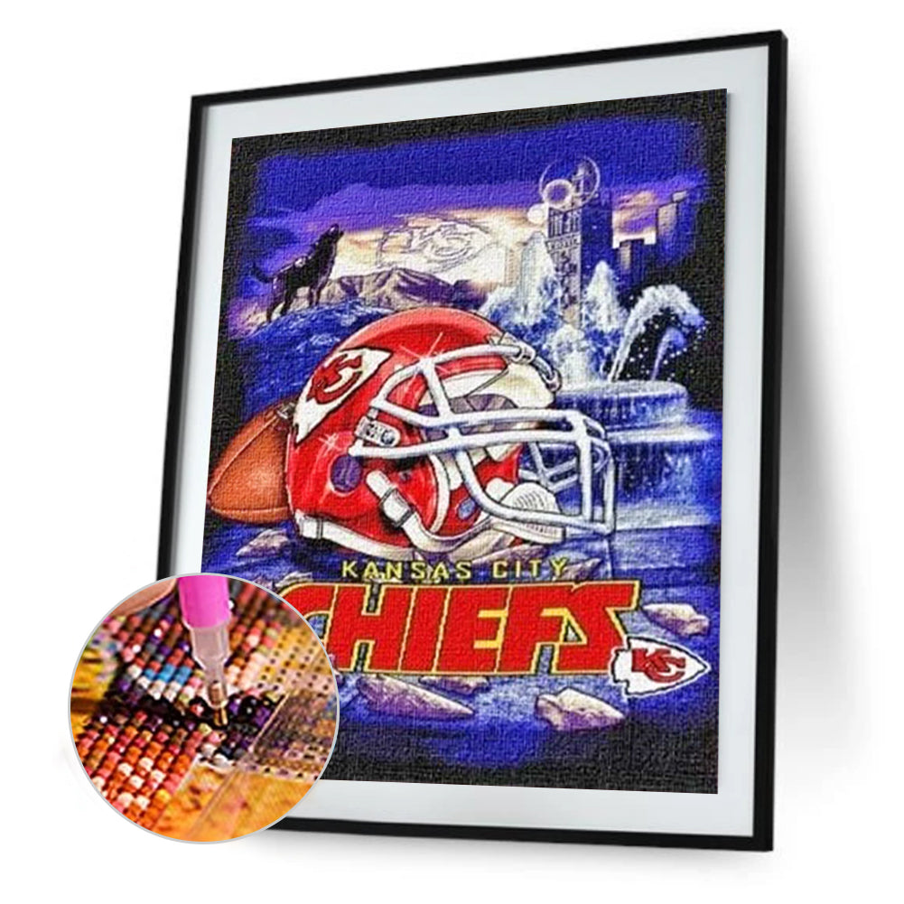 Kansas City Chiefs - Full Round Drill Diamond Painting 40*50CM