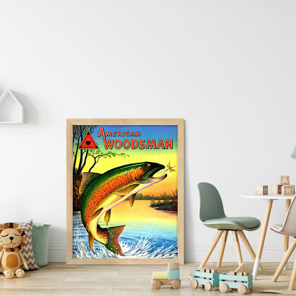 Deep Sea Fish - Full Round Drill Diamond Painting 30*40CM
